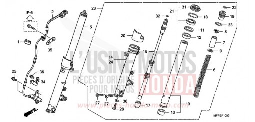 FOURCHETTE AVANT CB1300SAA de 2010